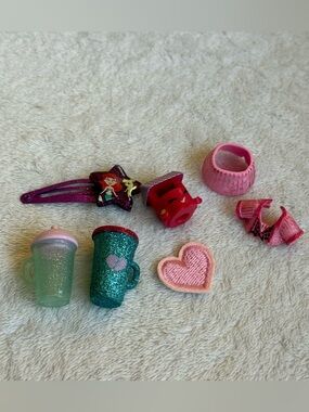 Pink and Teal Kids Toy Accessory Set - Glitter Cups L.O.L. Surprise and random
